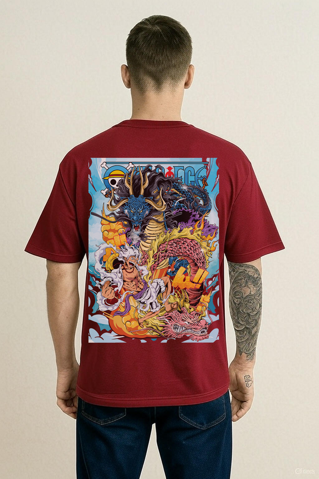 Wano’s Final Clash – Luffy vs Kaido Oversized Tee