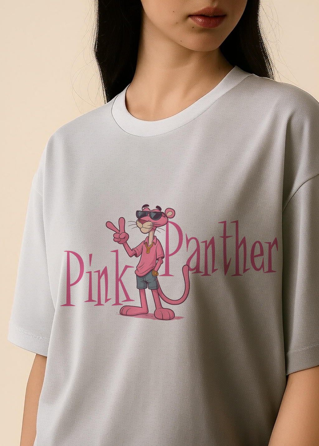 "Drip Panther - Oversized Tee with Zero F*cks Given"