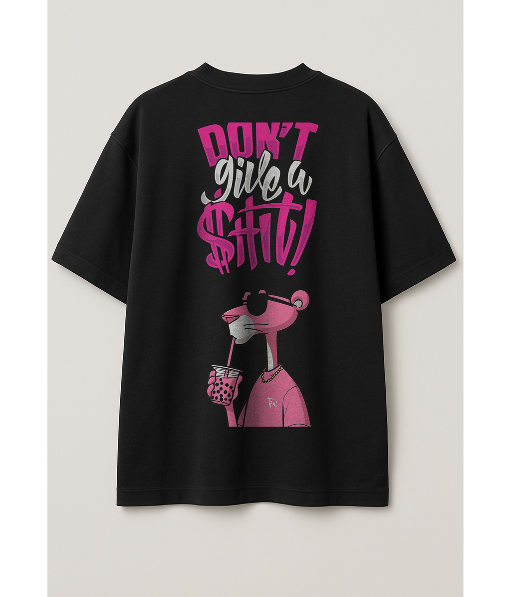 "Drip Panther - Oversized Tee with Zero F*cks Given"