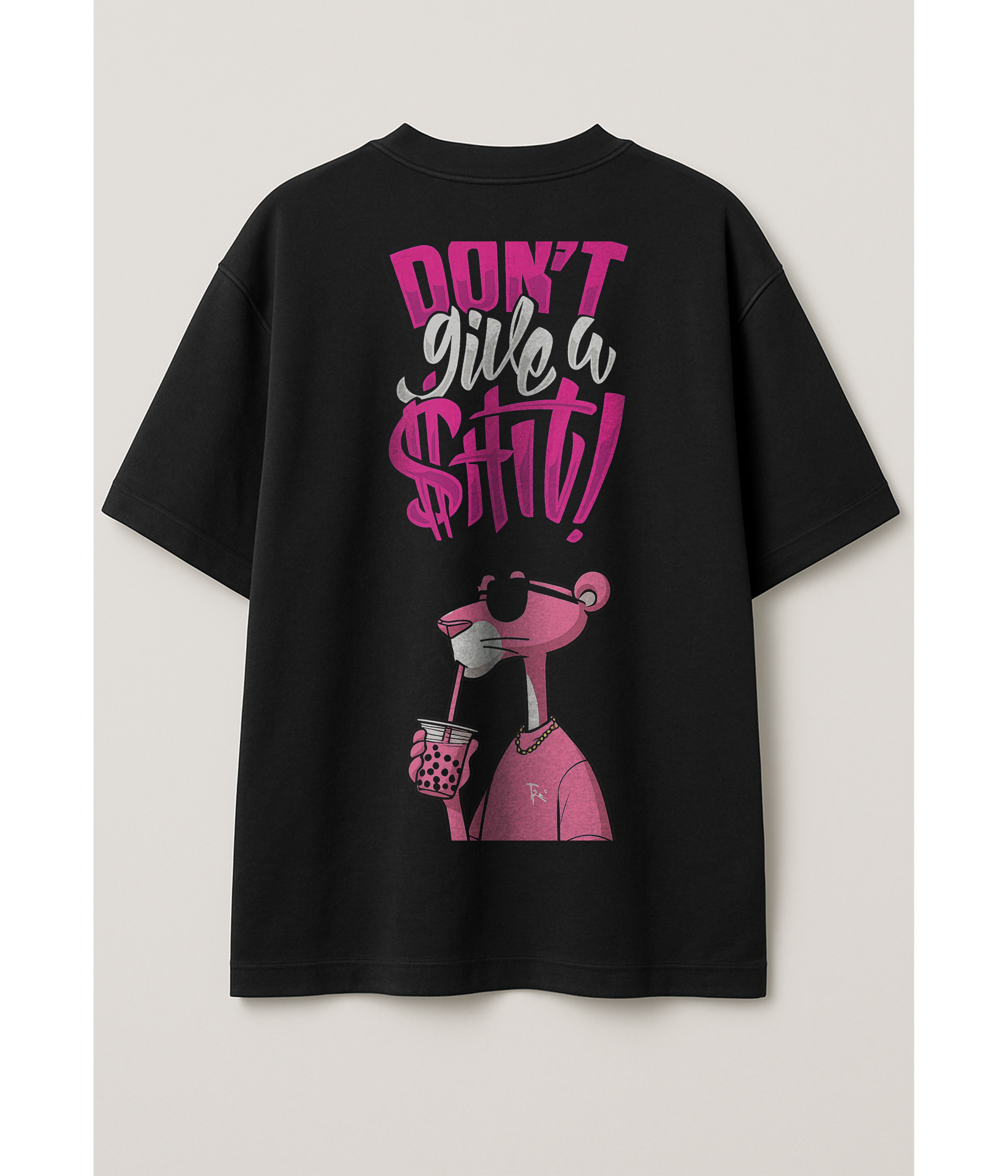 "Drip Panther - Oversized Tee with Zero F*cks Given"