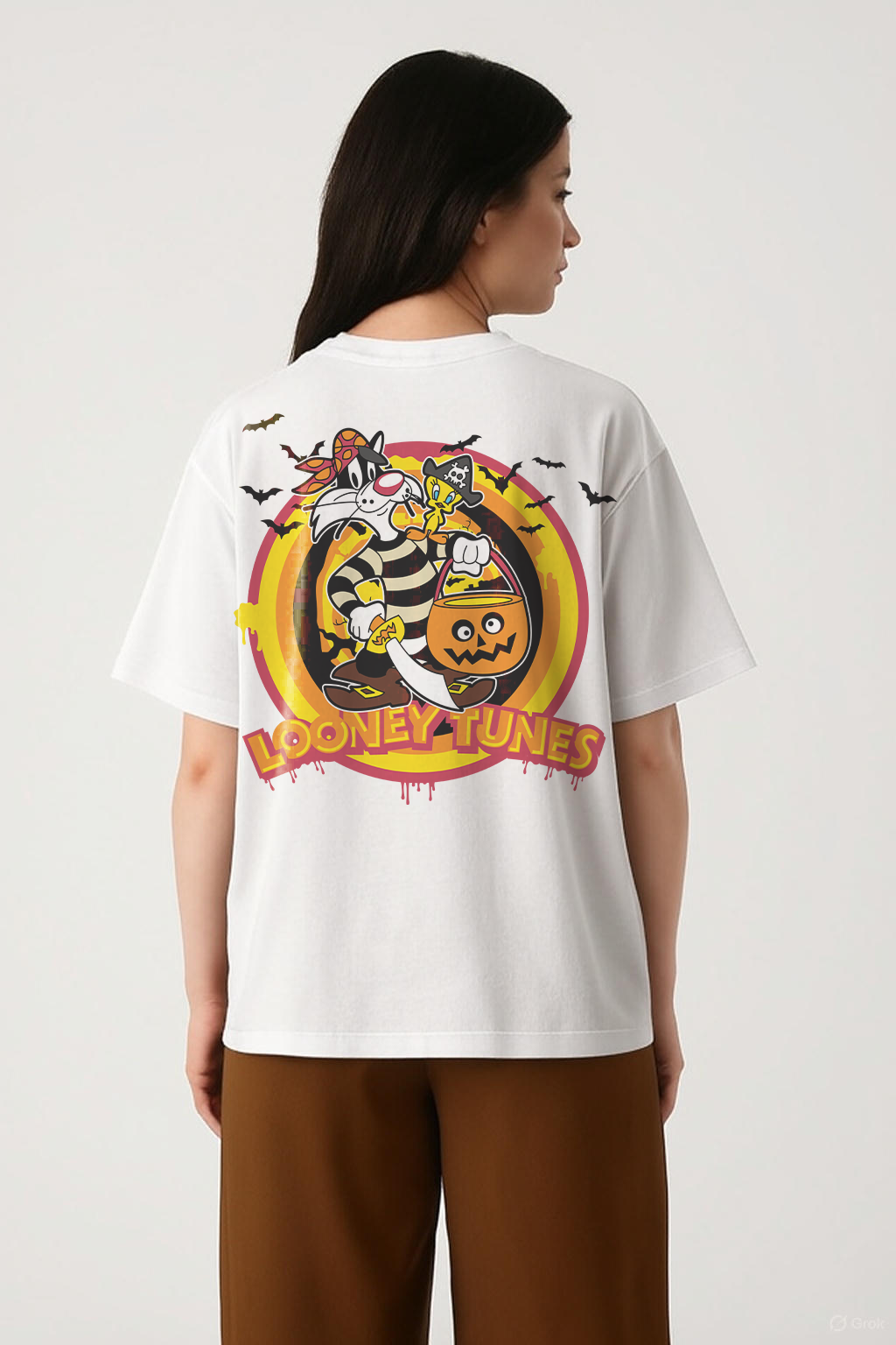 Halloween Special Oversized Graphic T-Shirt