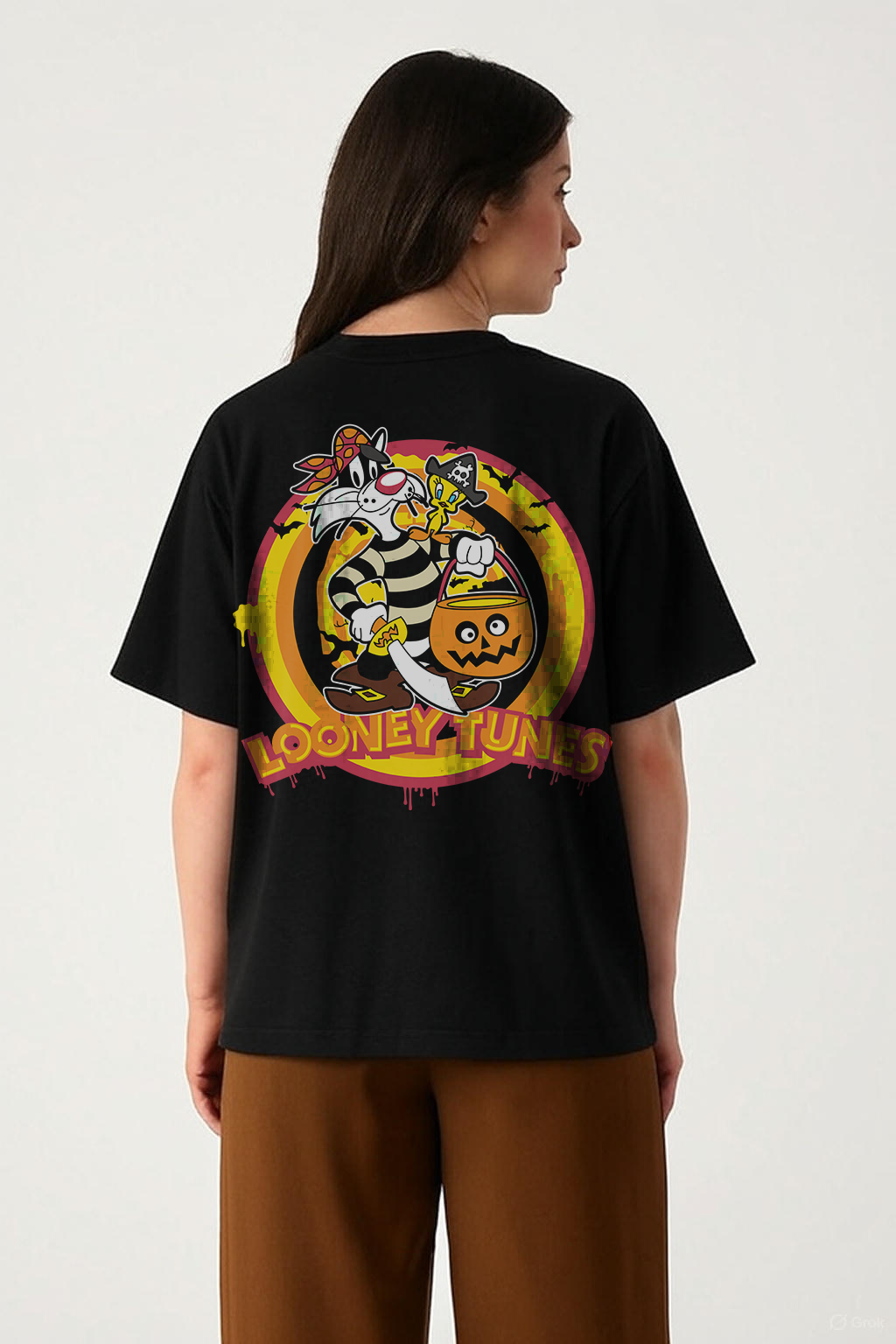 Halloween Special Oversized Graphic T-Shirt