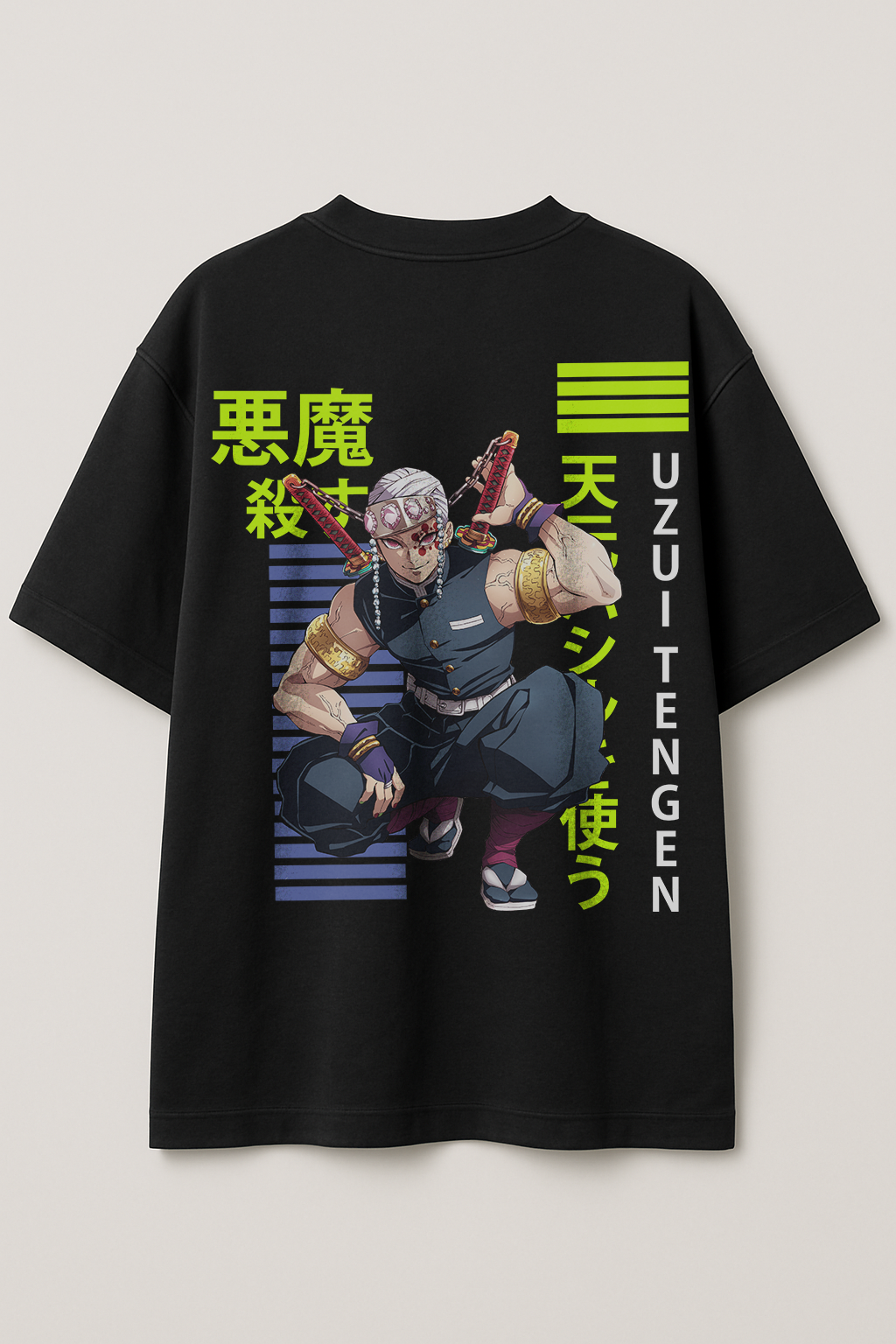 💎 Sound Hashira Energy – Uzui Tengen Oversized Tee