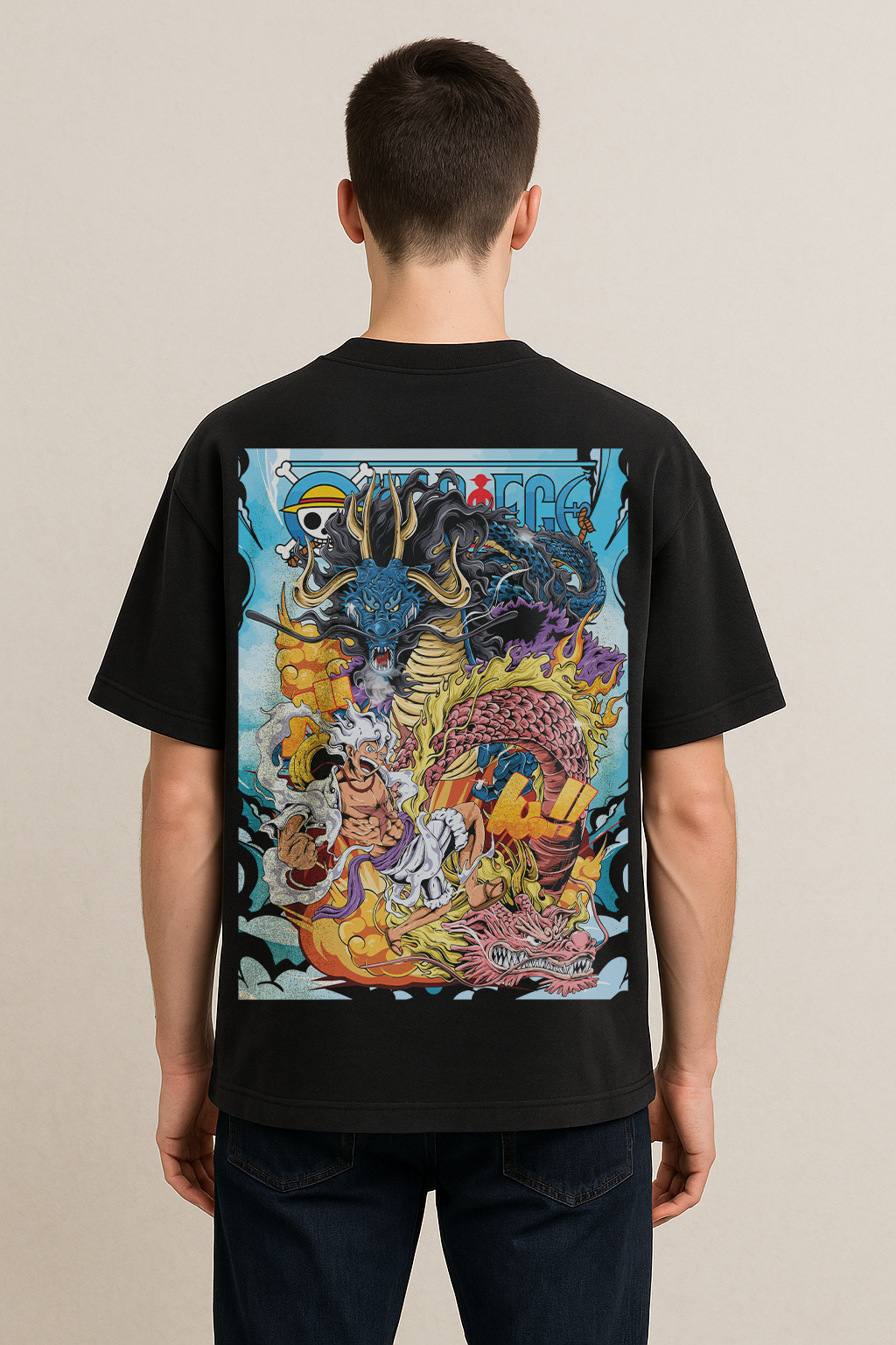 Wano’s Final Clash – Luffy vs Kaido Oversized Tee