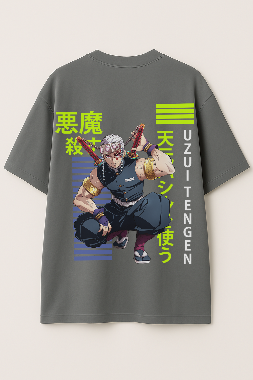 💎 Sound Hashira Energy – Uzui Tengen Oversized Tee