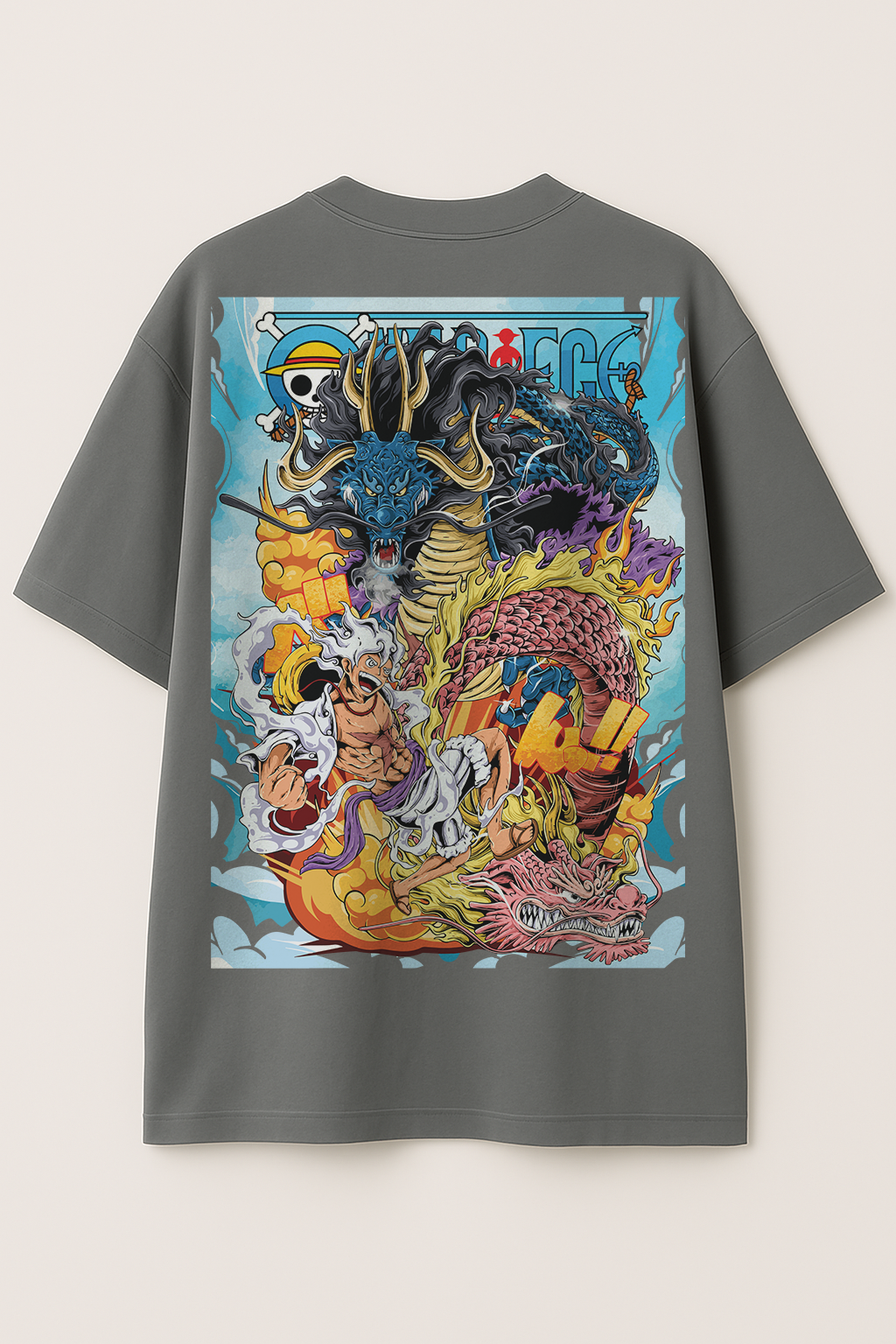 Wano’s Final Clash – Luffy vs Kaido Oversized Tee