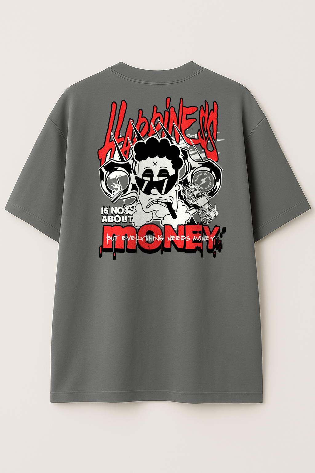 Money Talks, Hustle Screams – Oversized Street Statement Tee