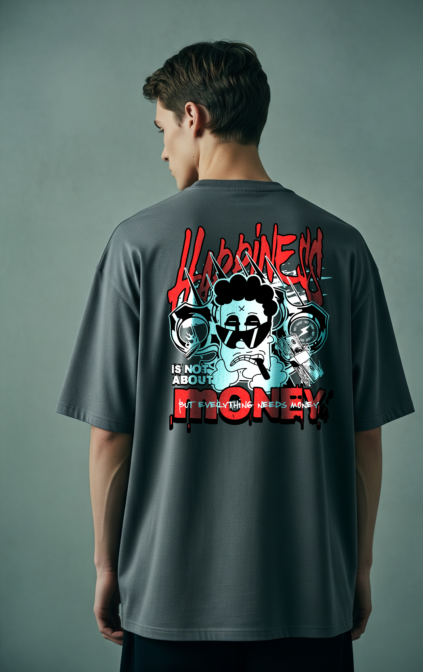 Money Talks, Hustle Screams – Oversized Street Statement Tee