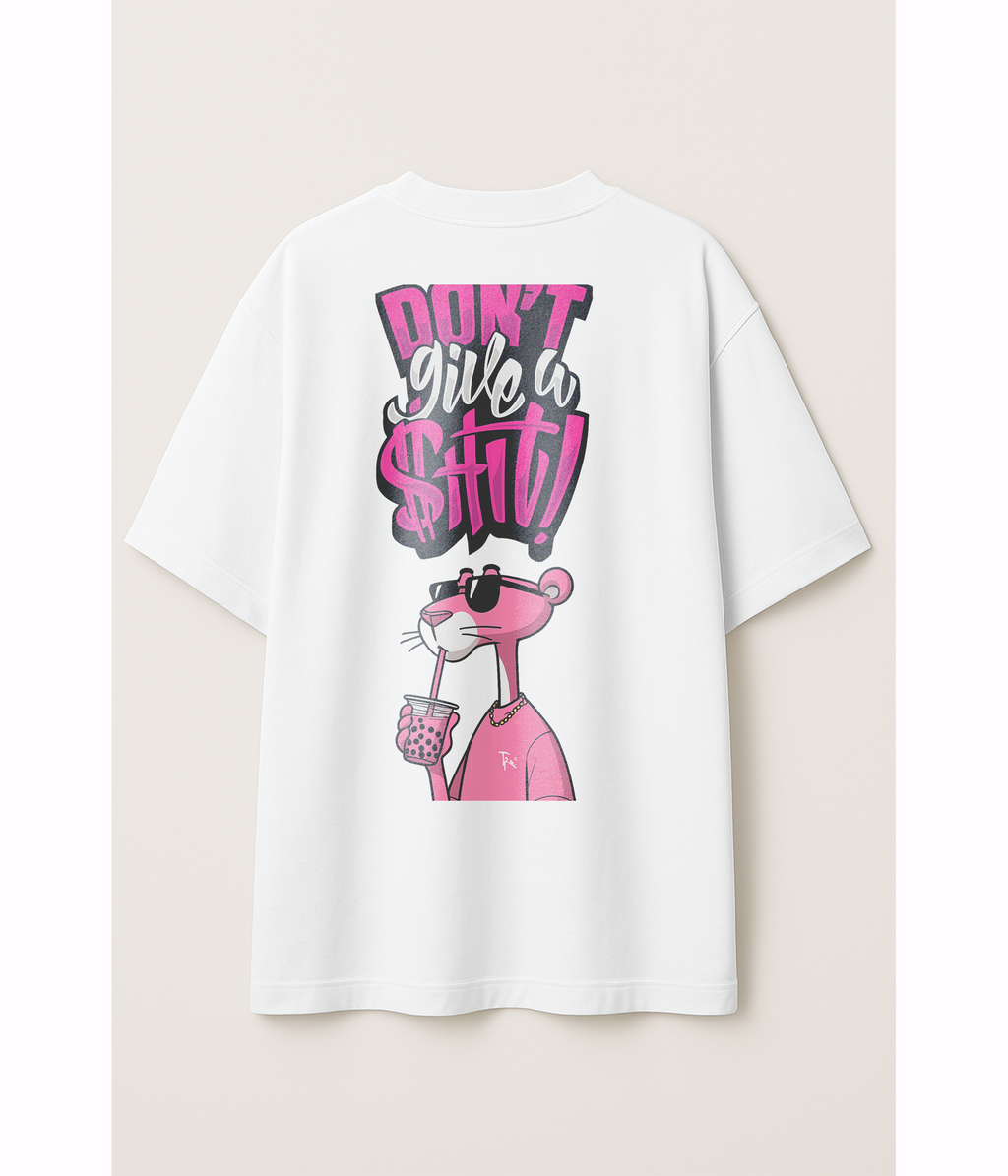 "Drip Panther - Oversized Tee with Zero F*cks Given"