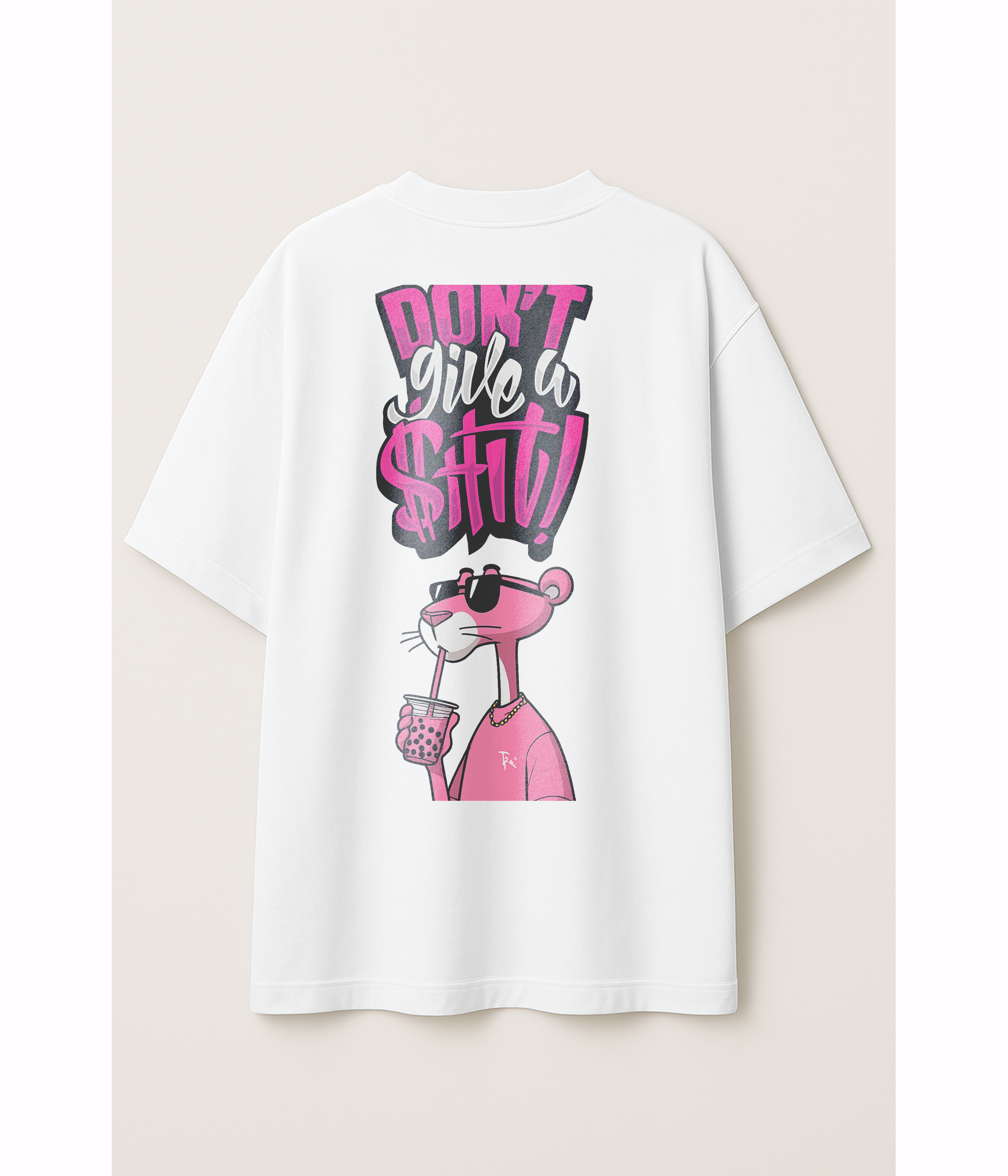 "Drip Panther - Oversized Tee with Zero F*cks Given"