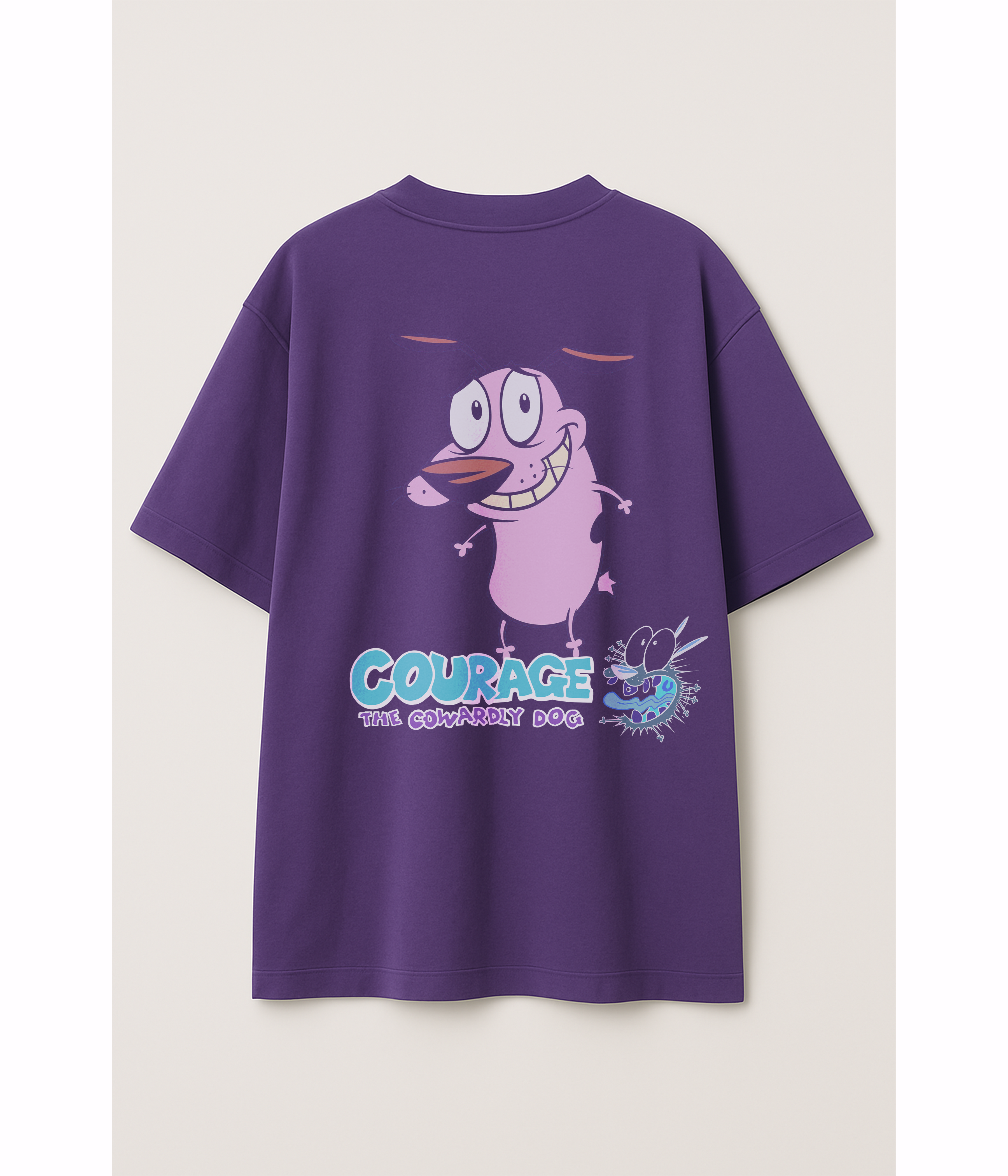 Courage the Cowardly Dog Oversized T-Shirt – Retro Cartoon Edition