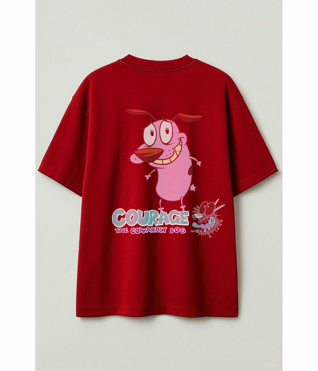 Courage the Cowardly Dog Oversized T-Shirt – Retro Cartoon Edition