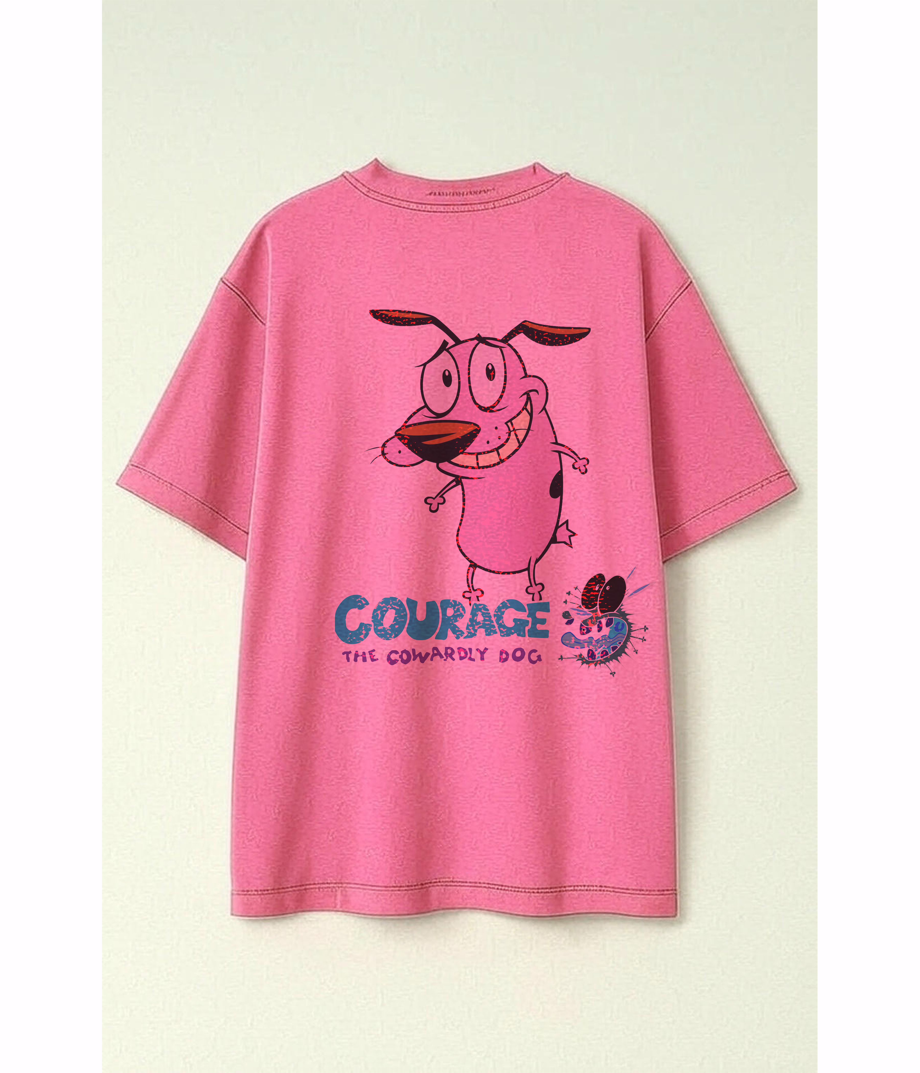 Courage the Cowardly Dog Oversized T-Shirt – Retro Cartoon Edition