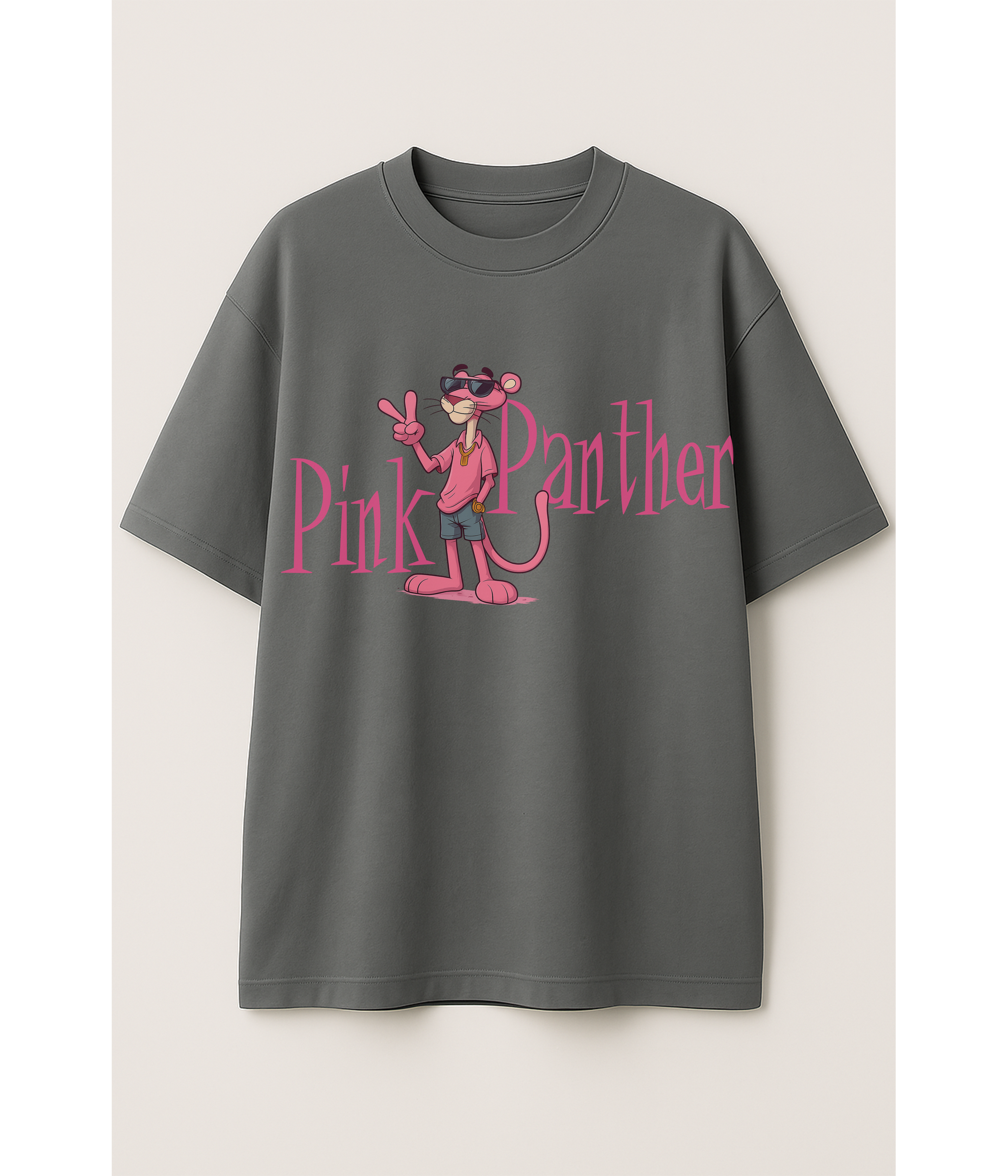 "Drip Panther - Oversized Tee with Zero F*cks Given"
