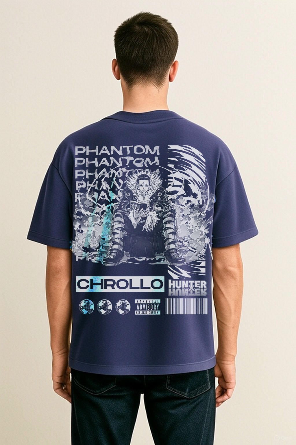 🕷️ Phantom Overlord – Chrollo Lucifer Oversized Tee