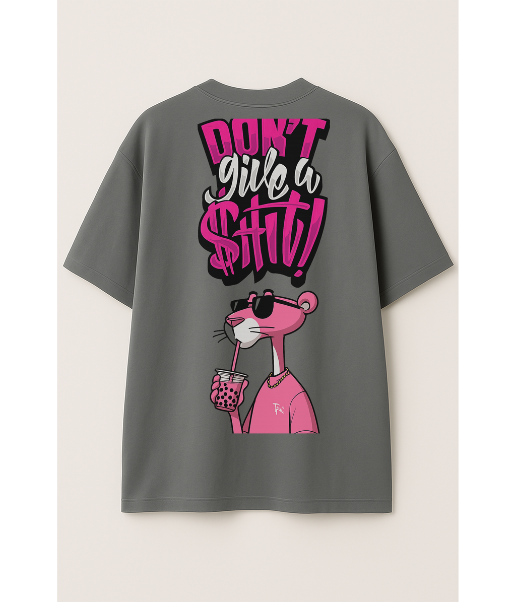 "Drip Panther - Oversized Tee with Zero F*cks Given"