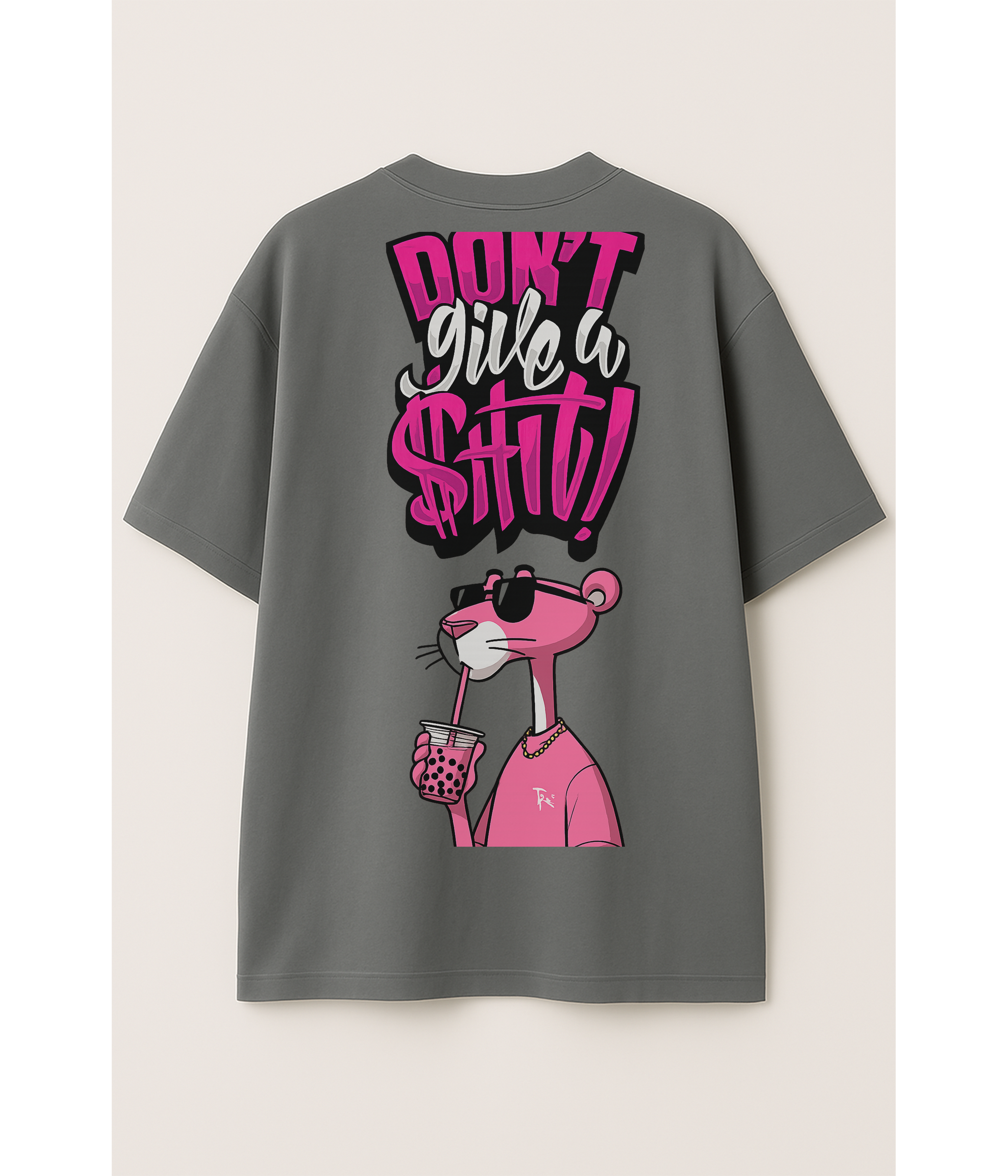 "Drip Panther - Oversized Tee with Zero F*cks Given"