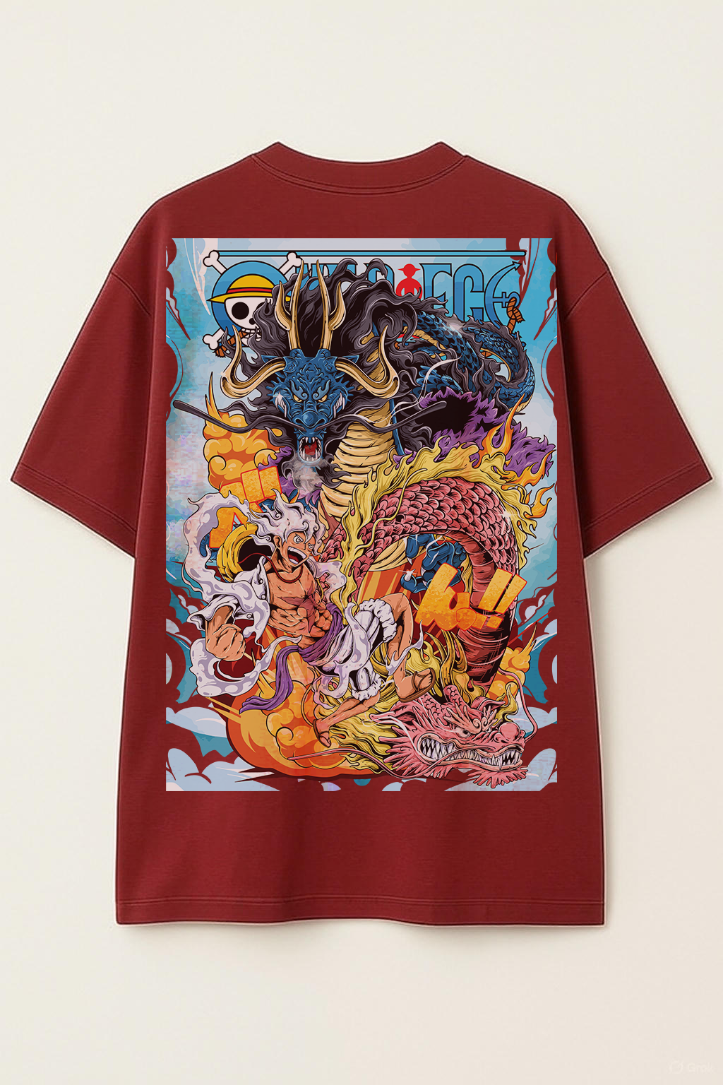 Wano’s Final Clash – Luffy vs Kaido Oversized Tee